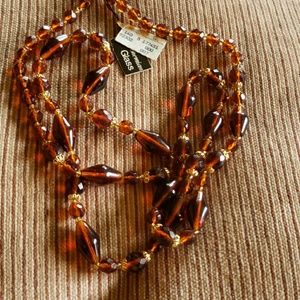 NWT bohemian glass necklace